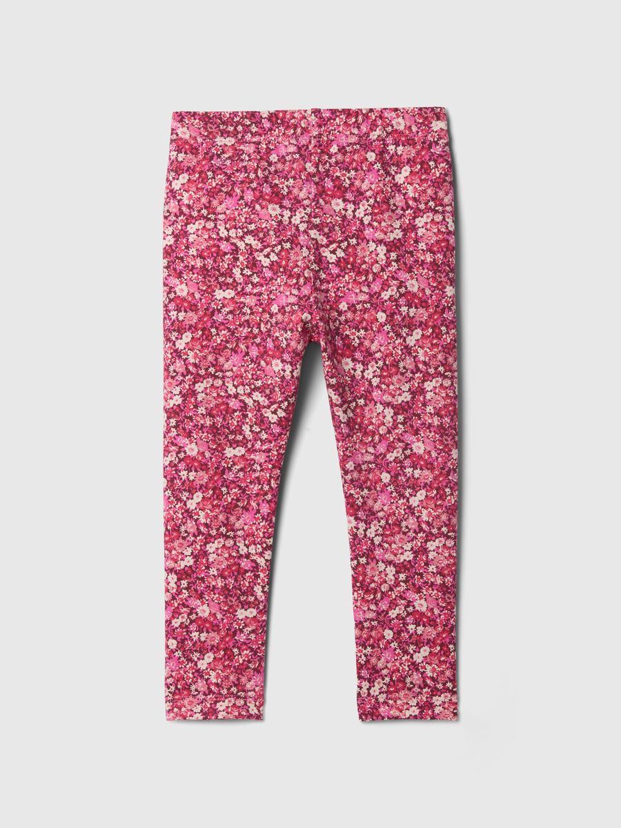 Leggings in cotone stretch con stampa Bimba_1