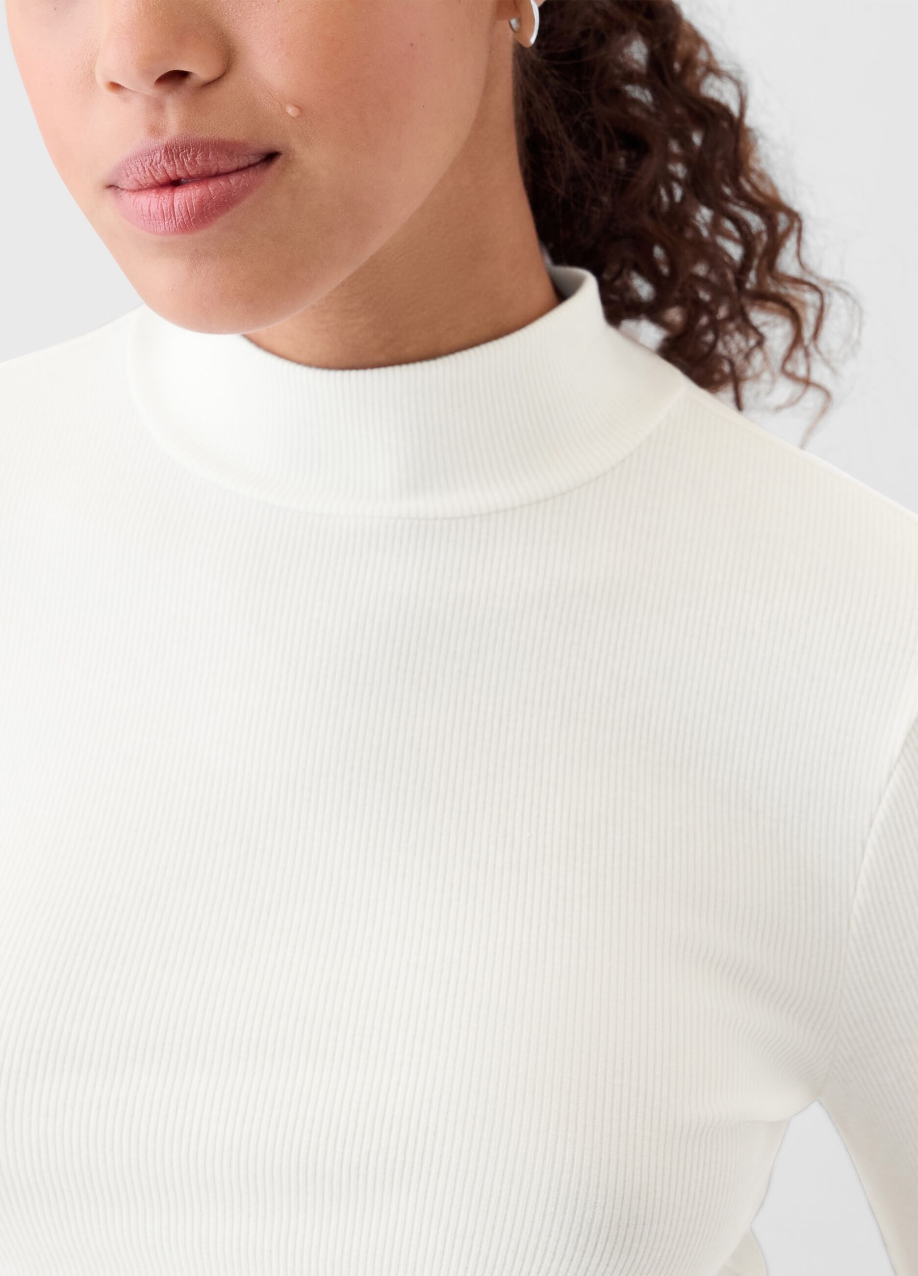 Ribbed T-shirt in stretch modal and cotton_3