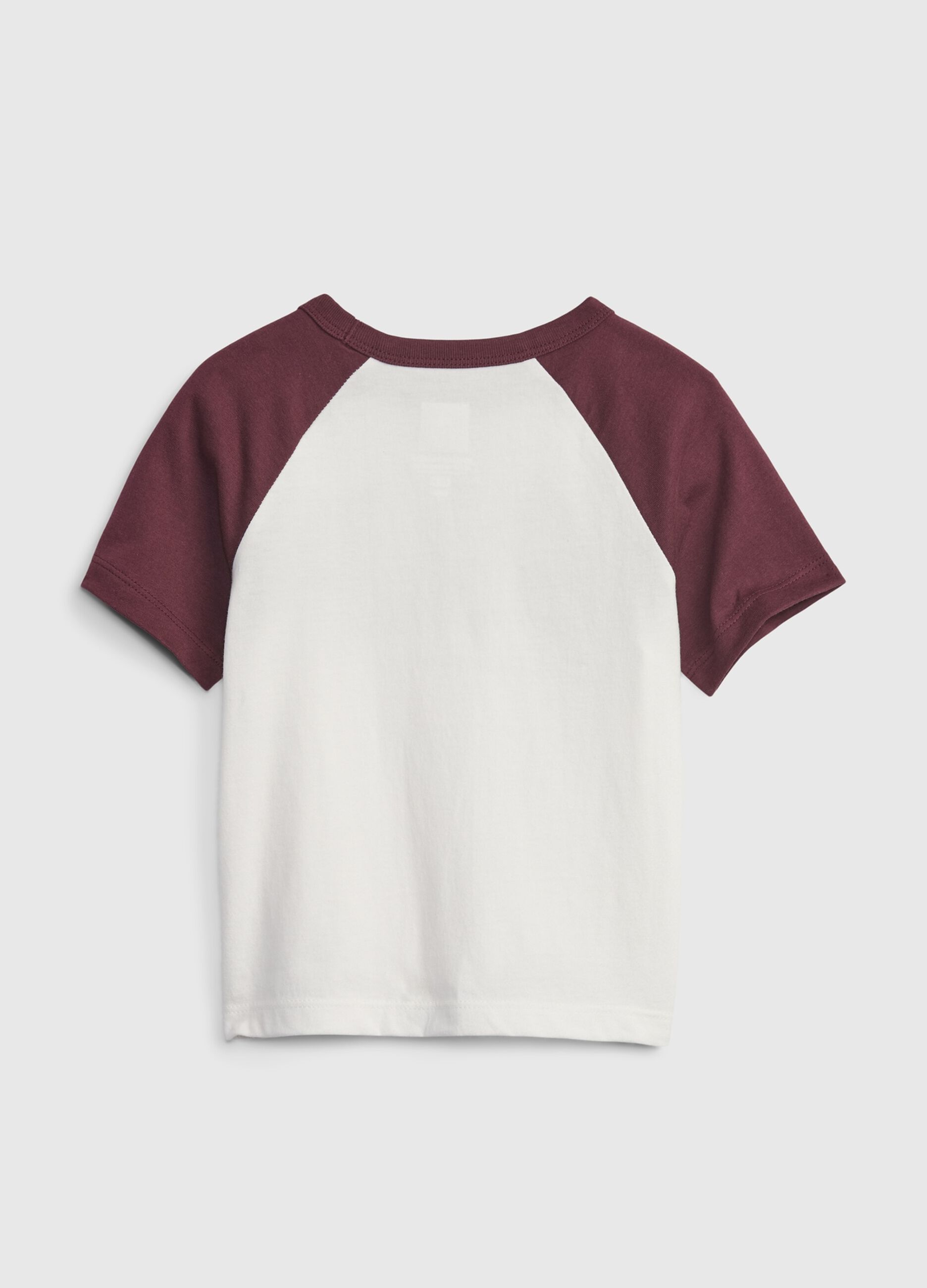 T-shirt con maniche raglan stampa logo_1