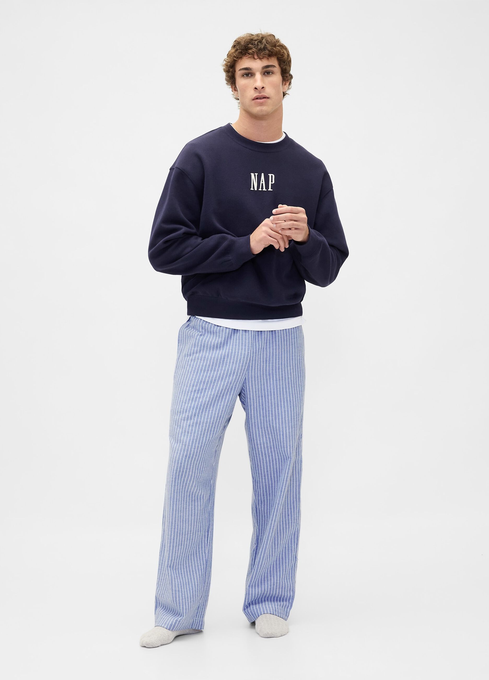 Pigiama azzurro in cotone_3