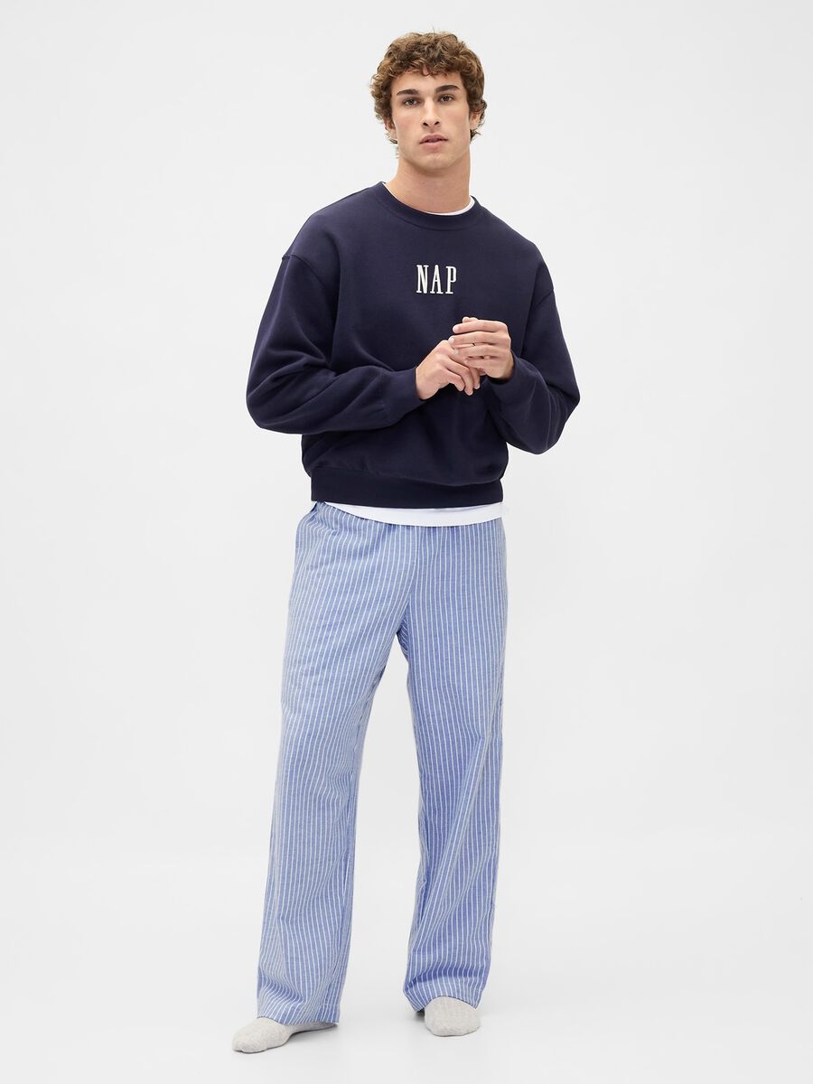Pigiama azzurro in cotone Donna_3
