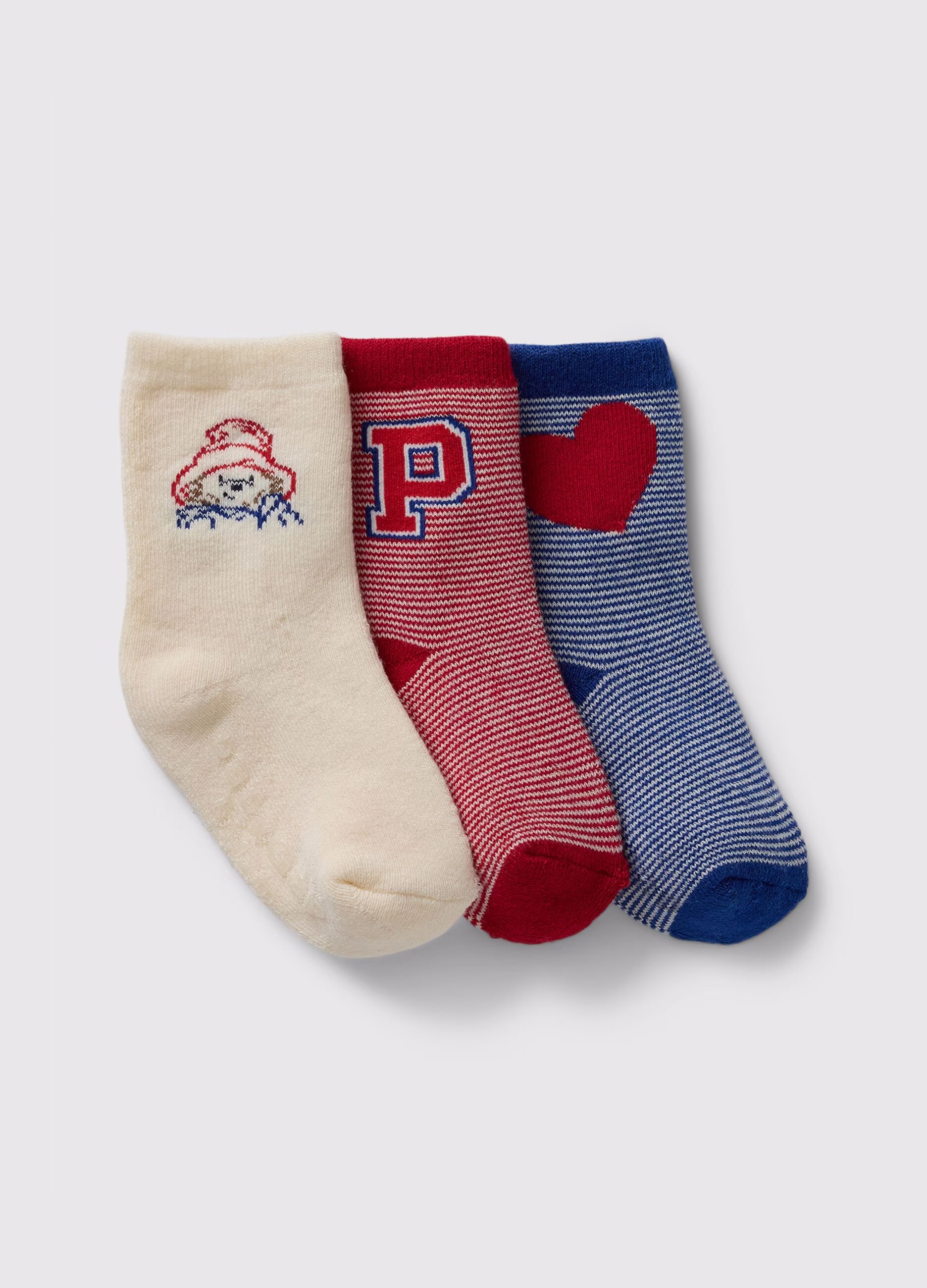 GAP Baby x Paddington three-paid pack striped socks