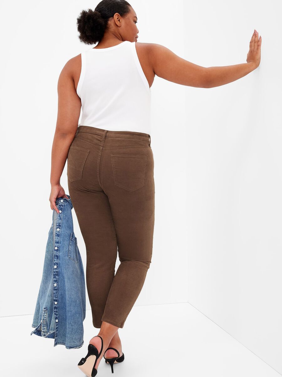 Slim-fit jeans in stretch corduroy Woman_3