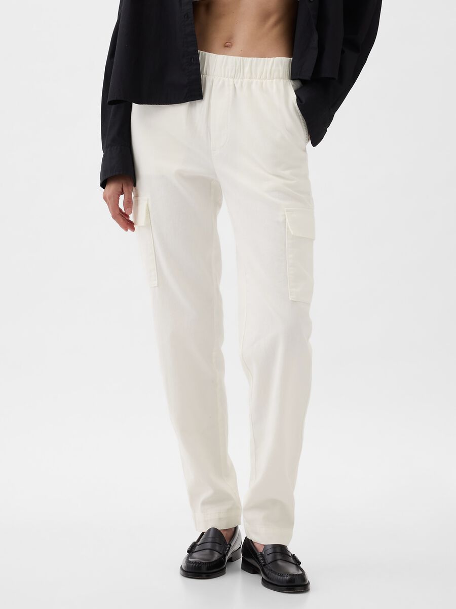 Pantalone straight fit cargo Donna_1