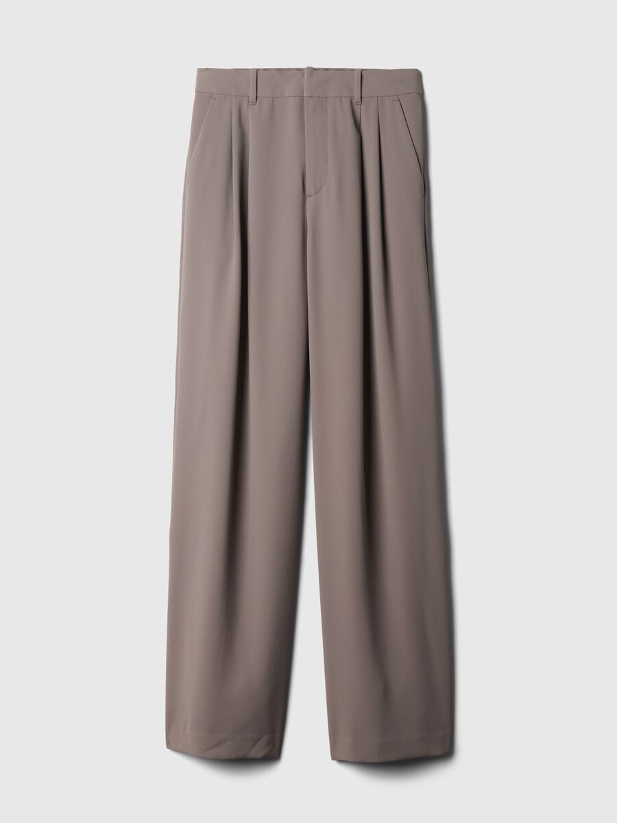 Pantalone a gamba larga con pinces Donna_5