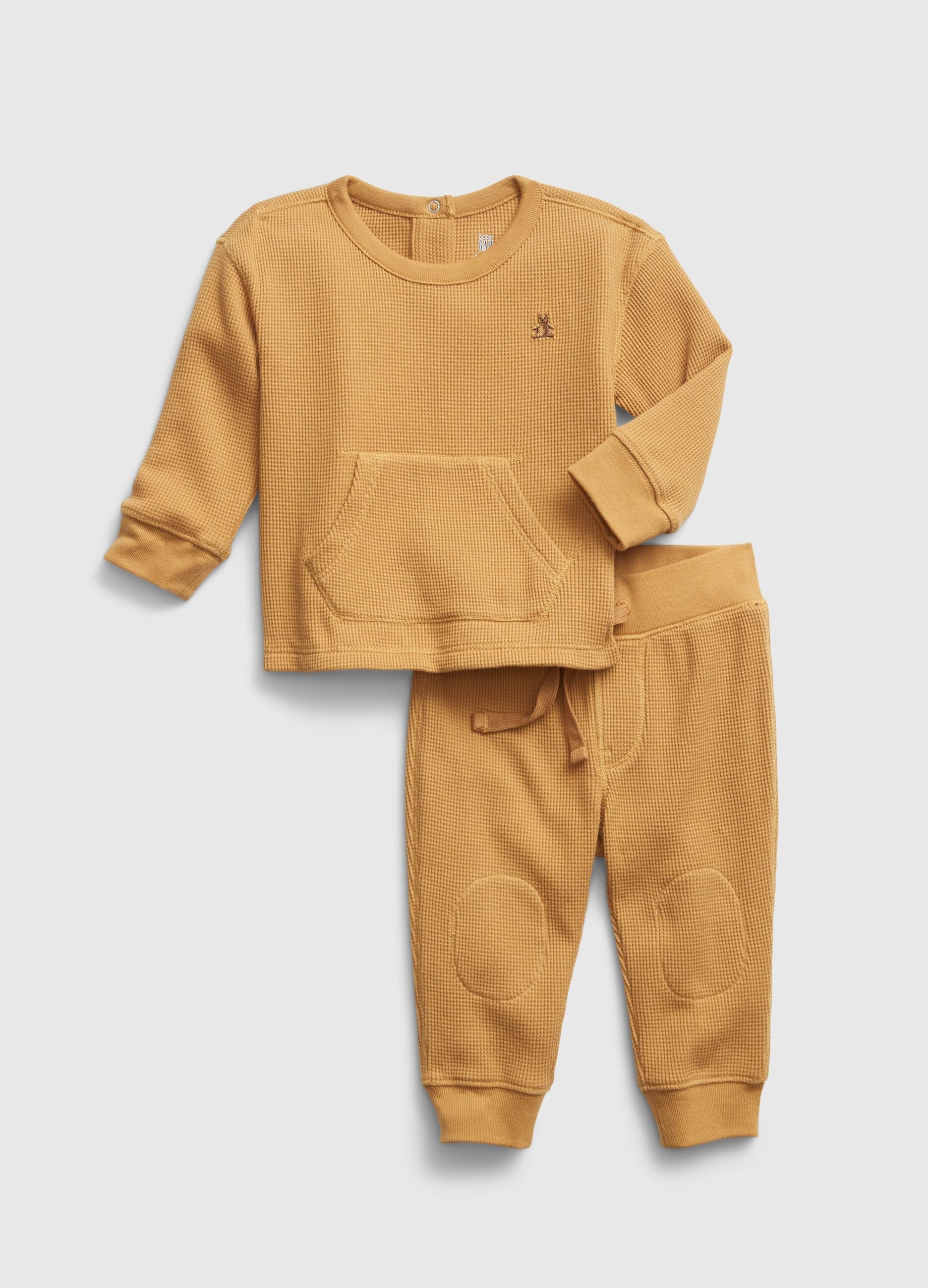 Jogging set with waffle weave