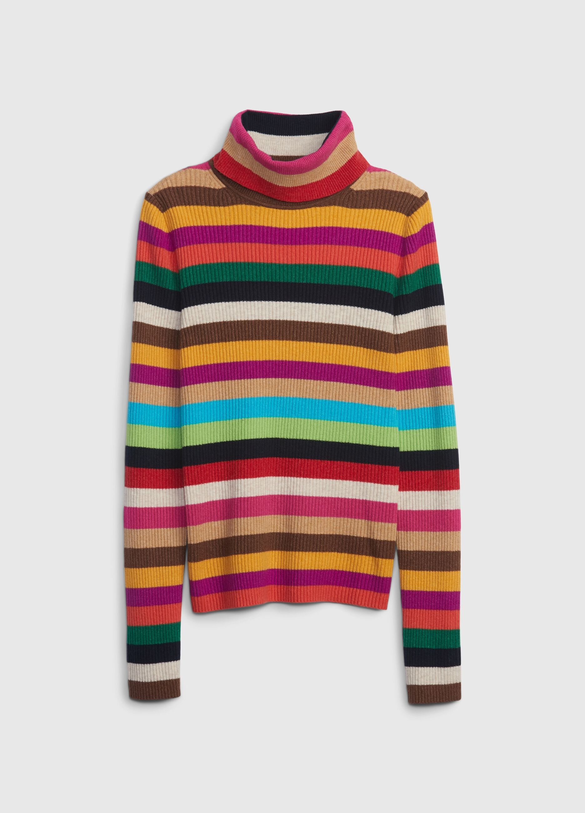 Happy Stripe patterned turtleneck_3