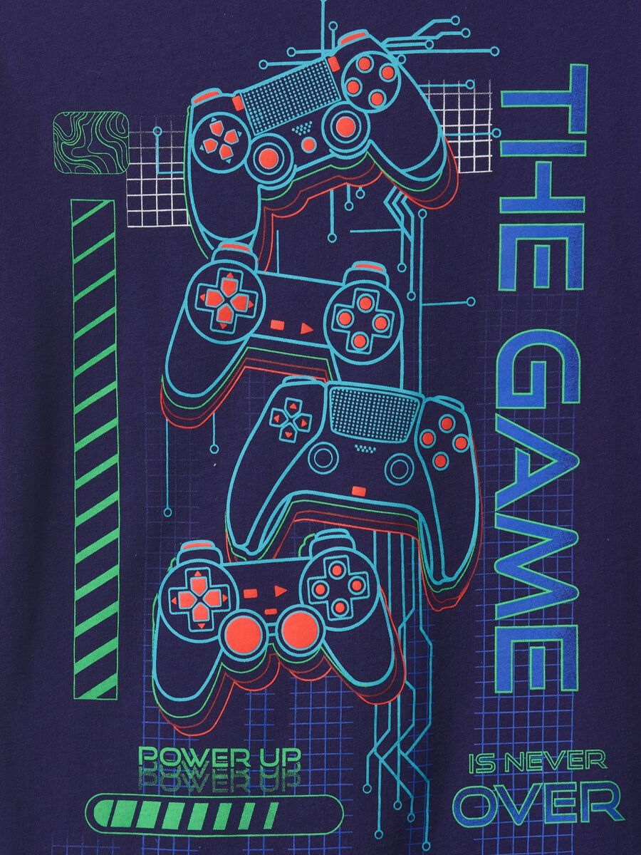 T-shirt grafica The Game in viola Bambino_1