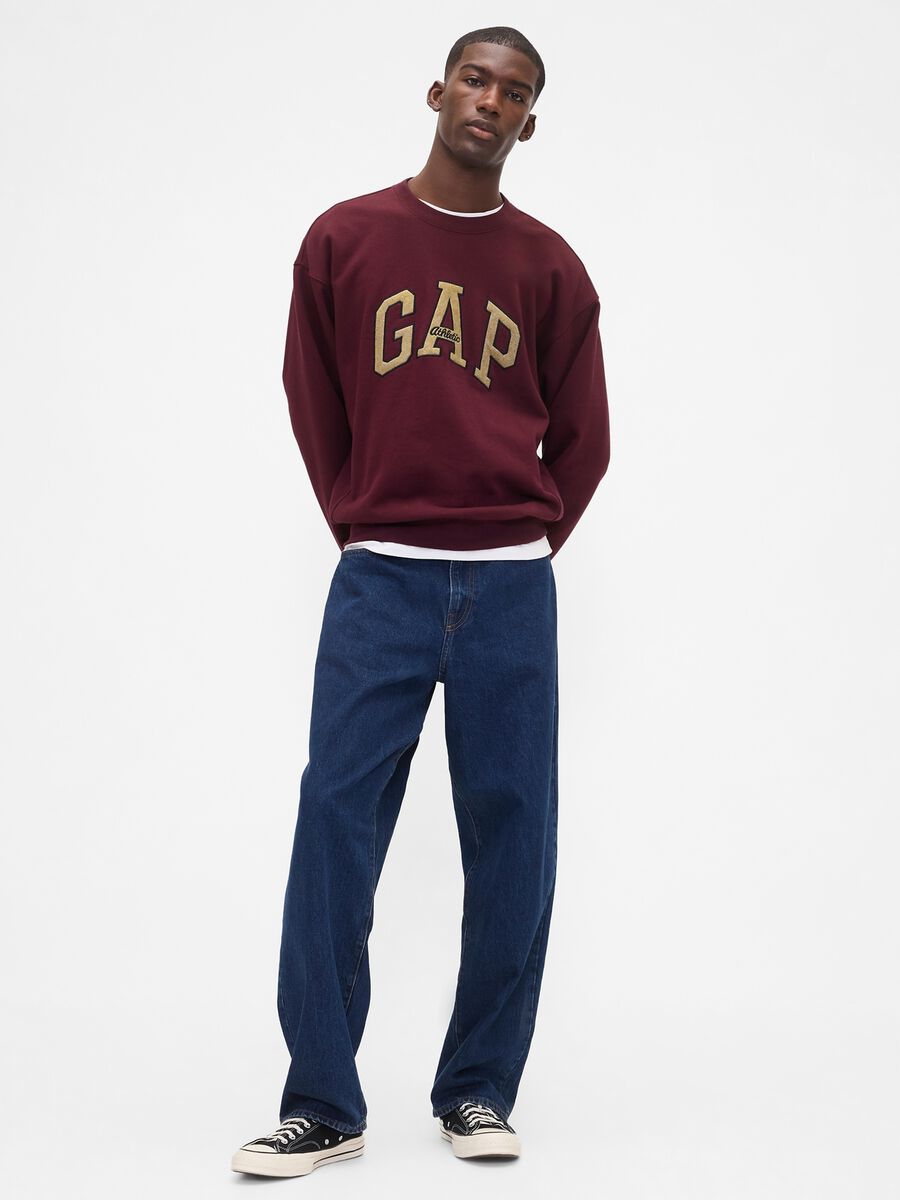 Felpa a girocollo con logo Uomo_2