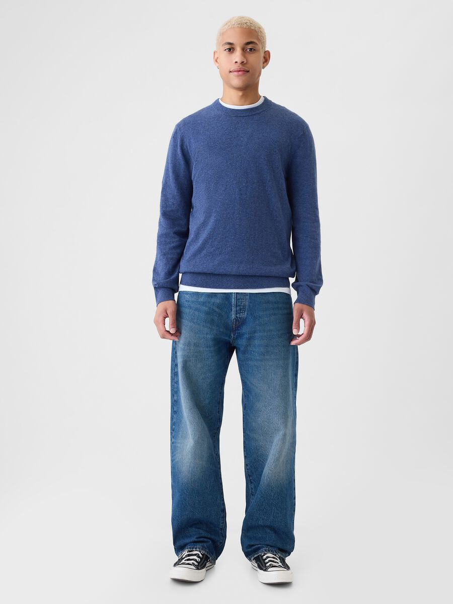 Pullover mélange con scollo rotondo Uomo_1