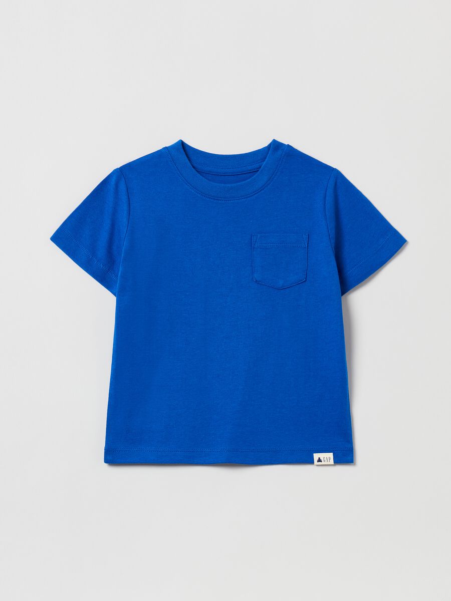 Cotton T-shirt with pocket Newborn Boy_0