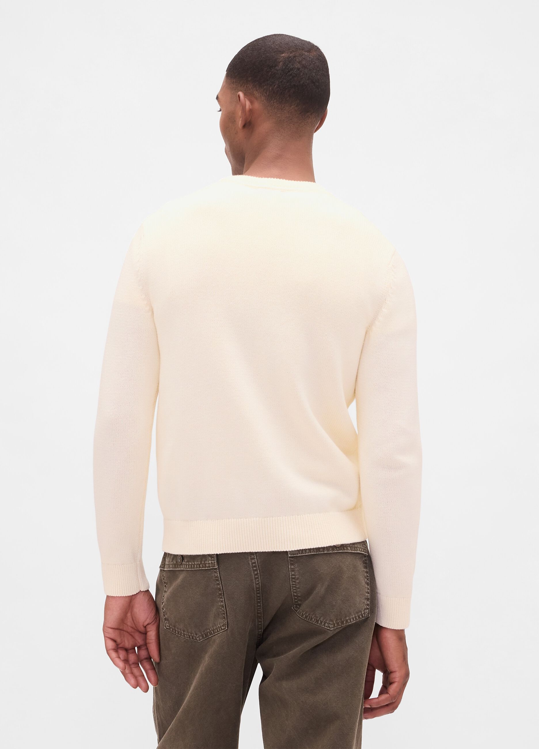 Pullover bianco in cotone_1
