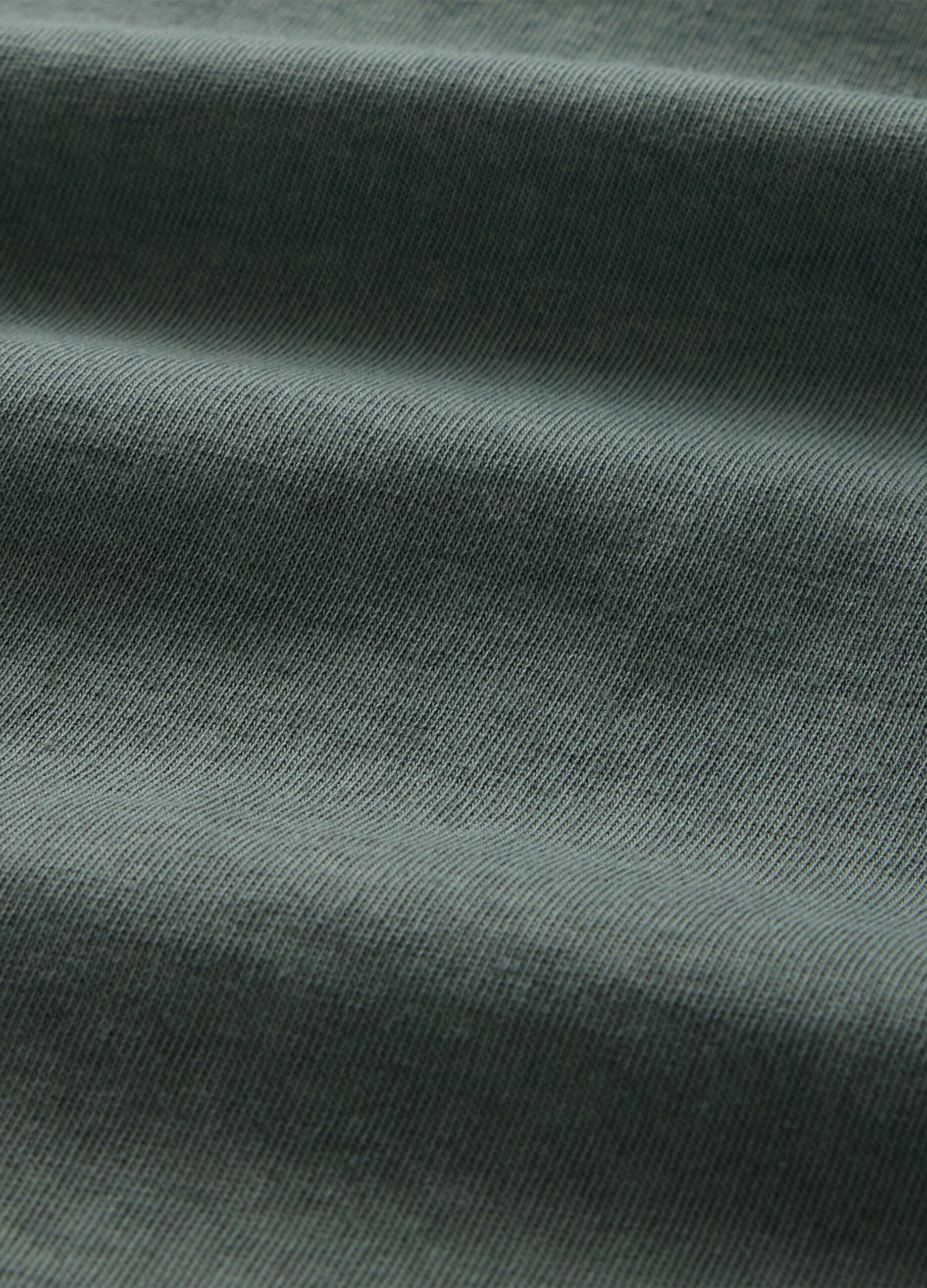 T-shirt cropped verde in cotone_4