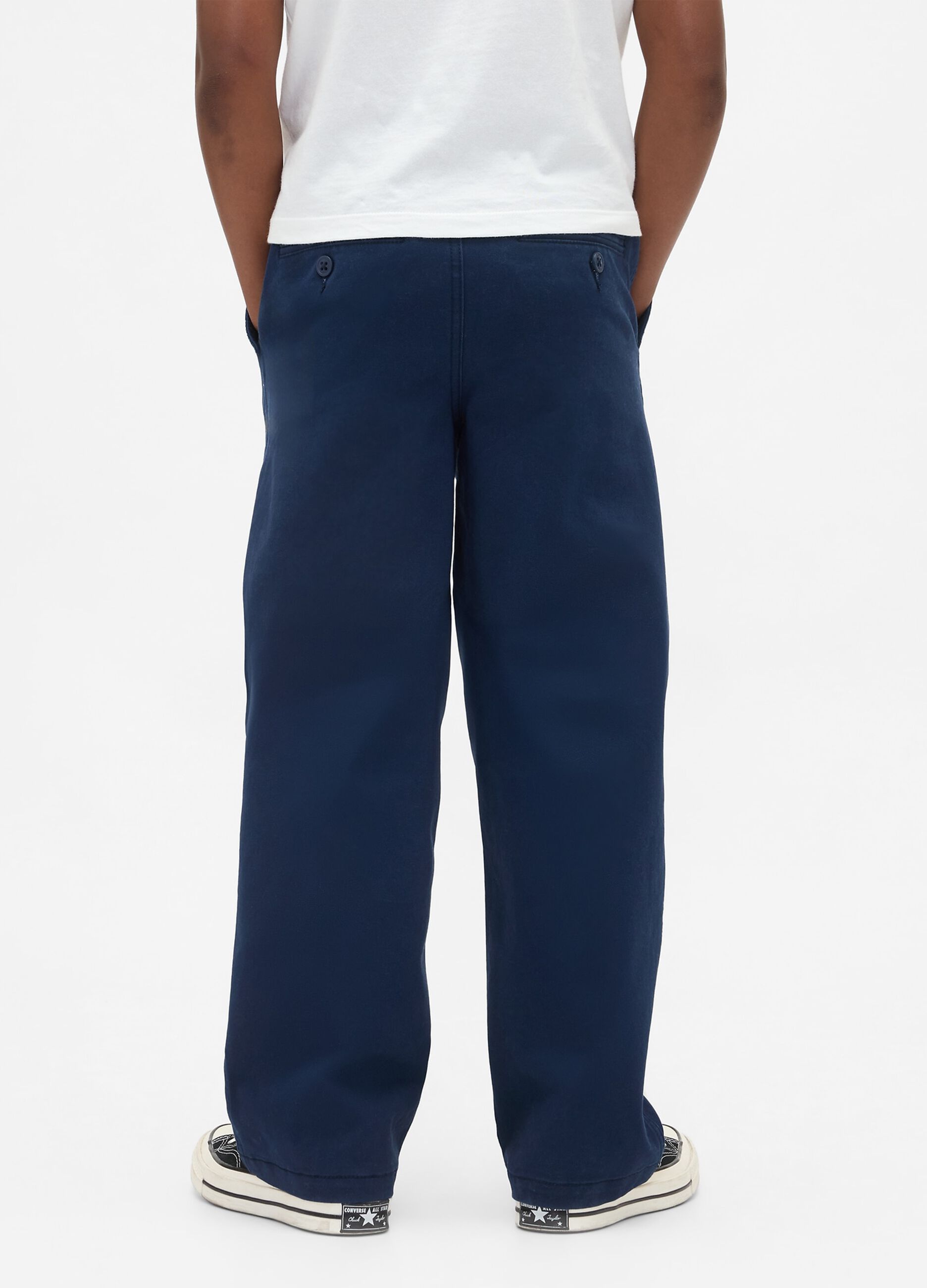 Pantaloni blu per bambino in tessuto elasticizzato_2