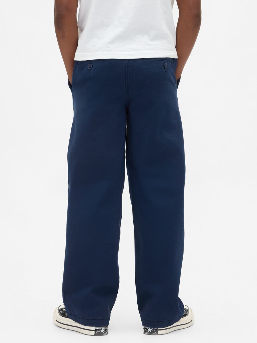 Pantaloni blu per bambino in tessuto elasticizzato Bambino_2