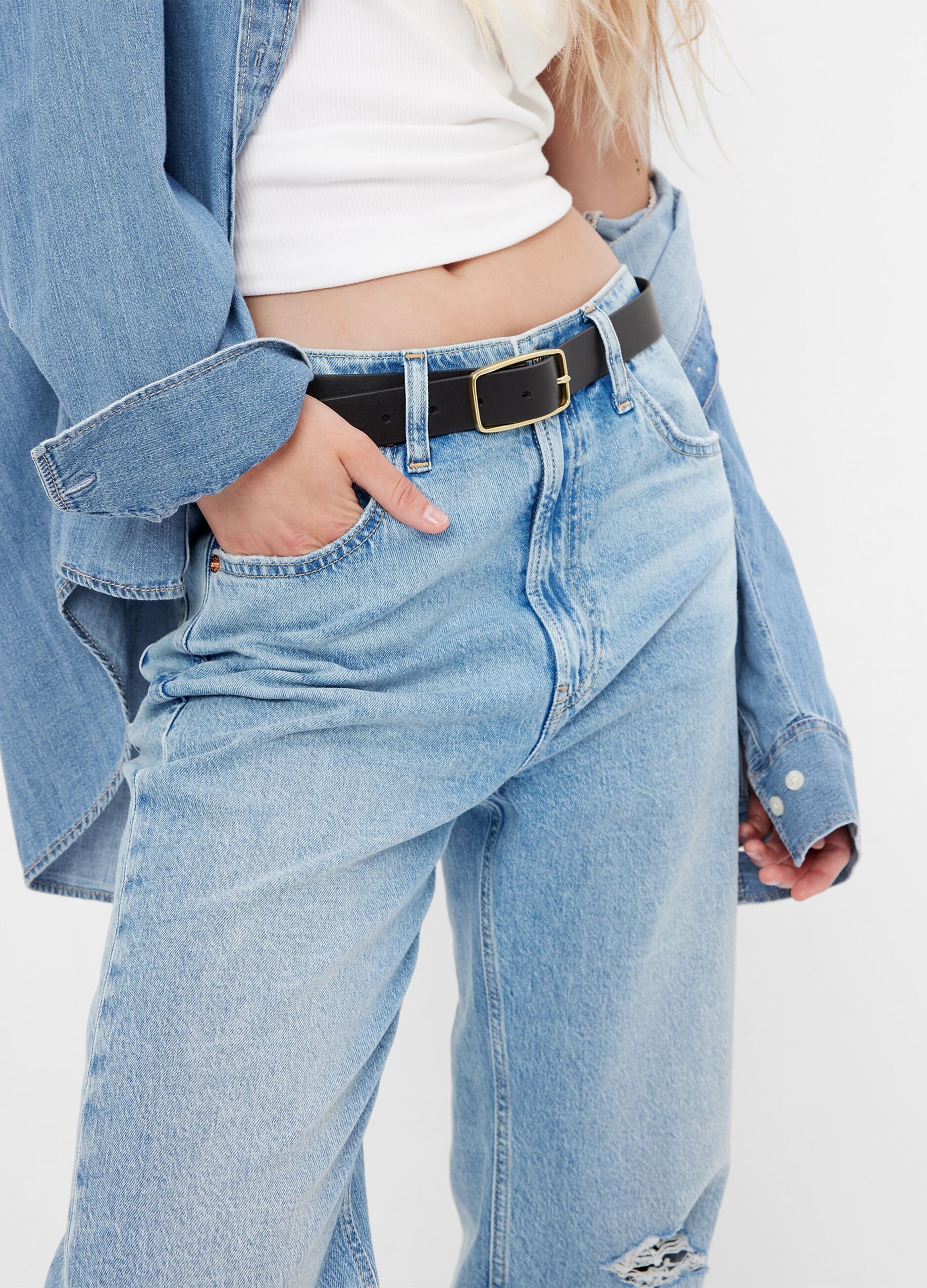 Loose-fit jeans with rips_1