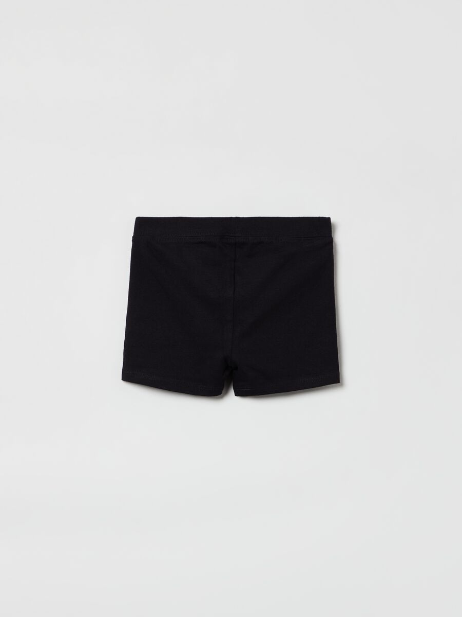 Solid colour shorts in organic cotton Toddler Girl_1