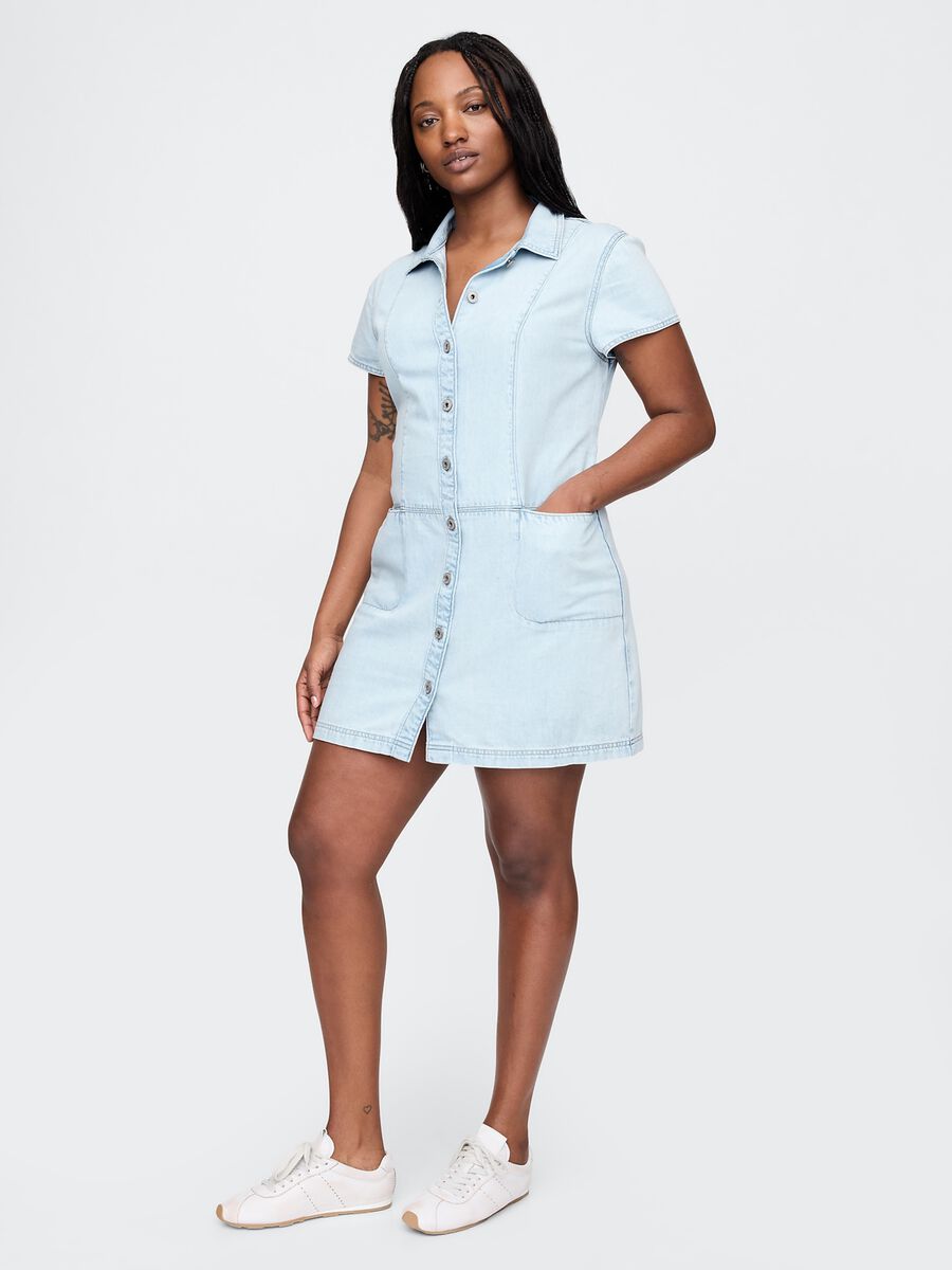Abito in denim azzurro Gap Donna_4