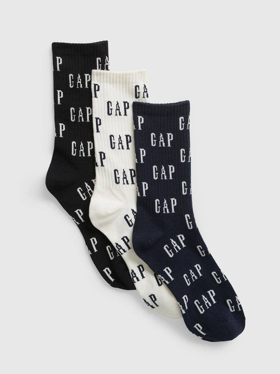 Tripack calze con logo Uomo_0