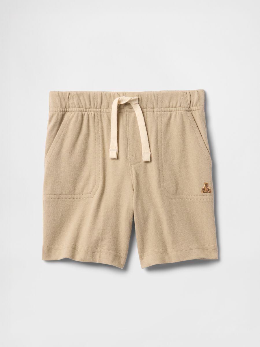 Short beige con elastico in vita Baby Boy_0