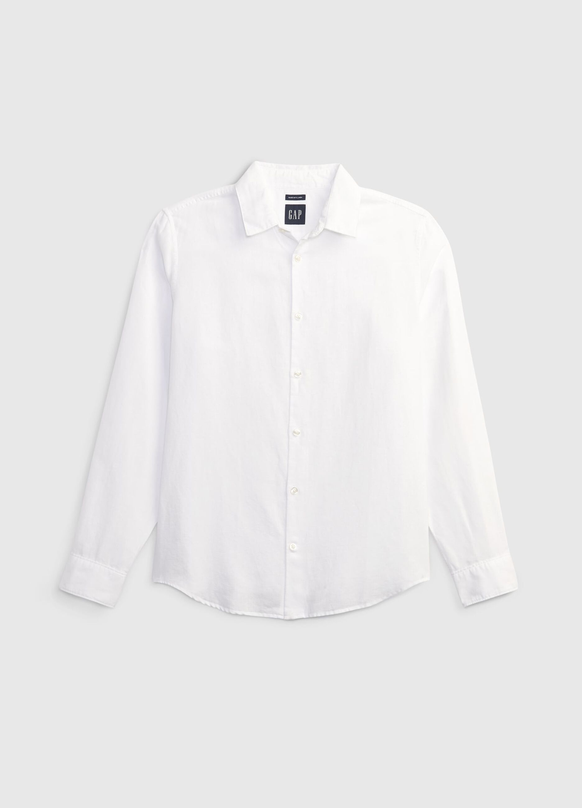 Solid colour linen and cotton shirt_3