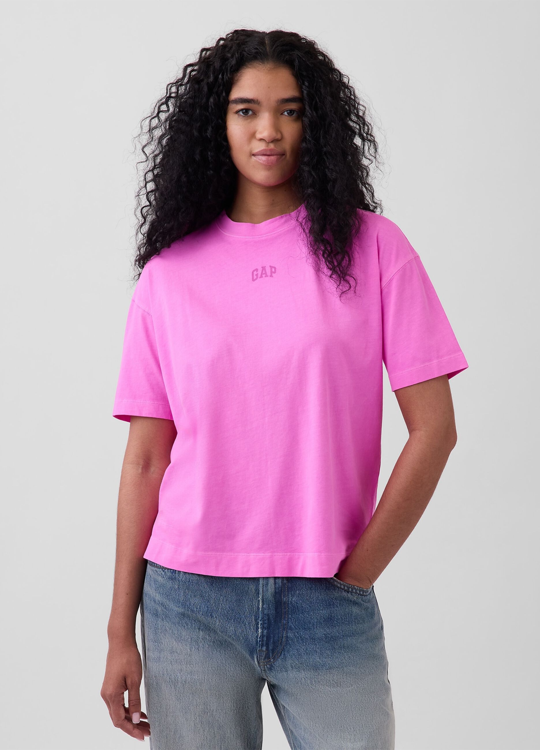 T-shirt a maniche corte in puro cotone