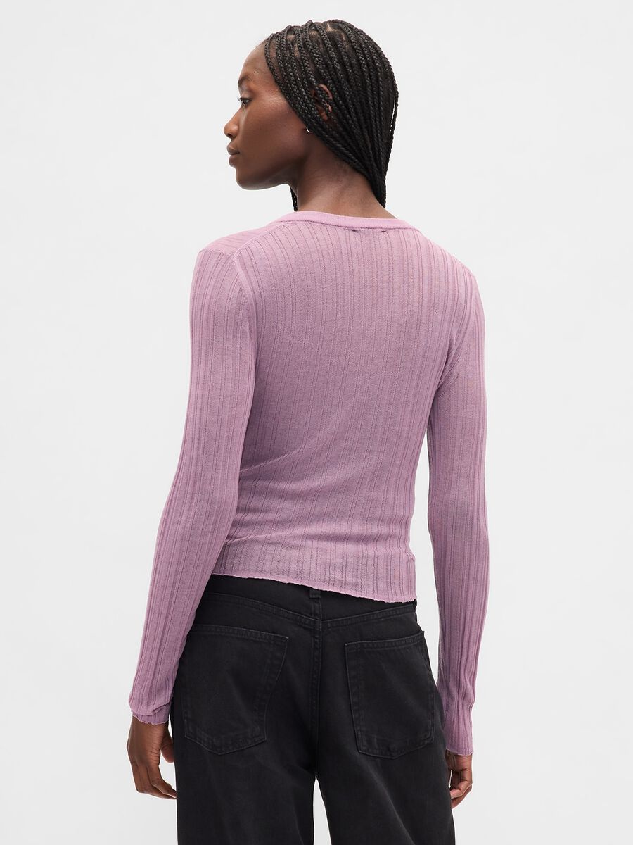 Purple acrylic blend jumper Woman_1