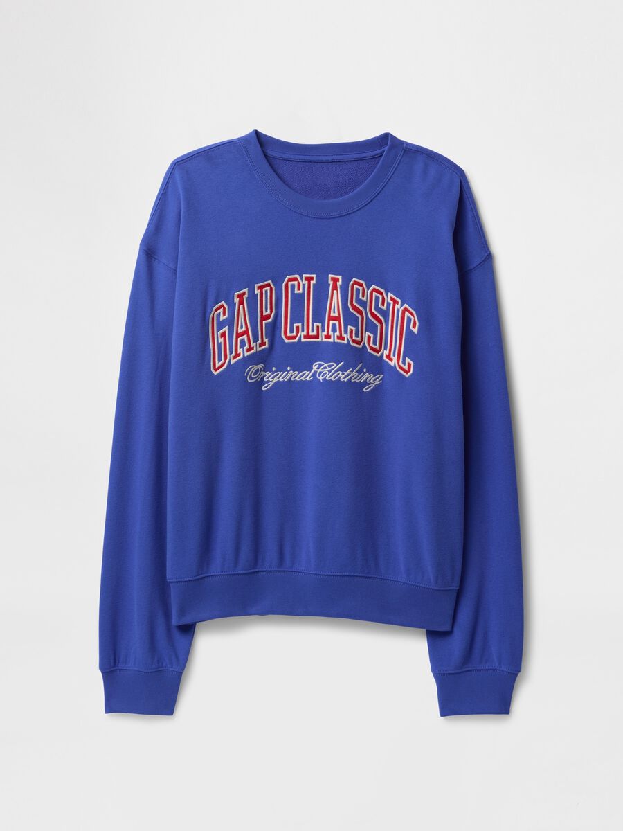 Felpa blu Gap Classic con stampa Uomo_4
