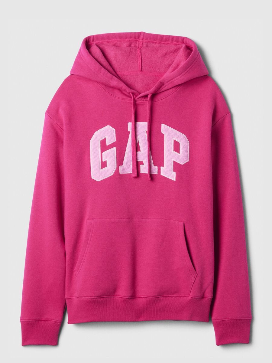 Felpa con cappuccio e logo Donna_3