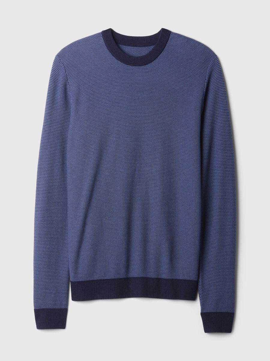 Pullover con micro trama a nido d'ape Uomo_4