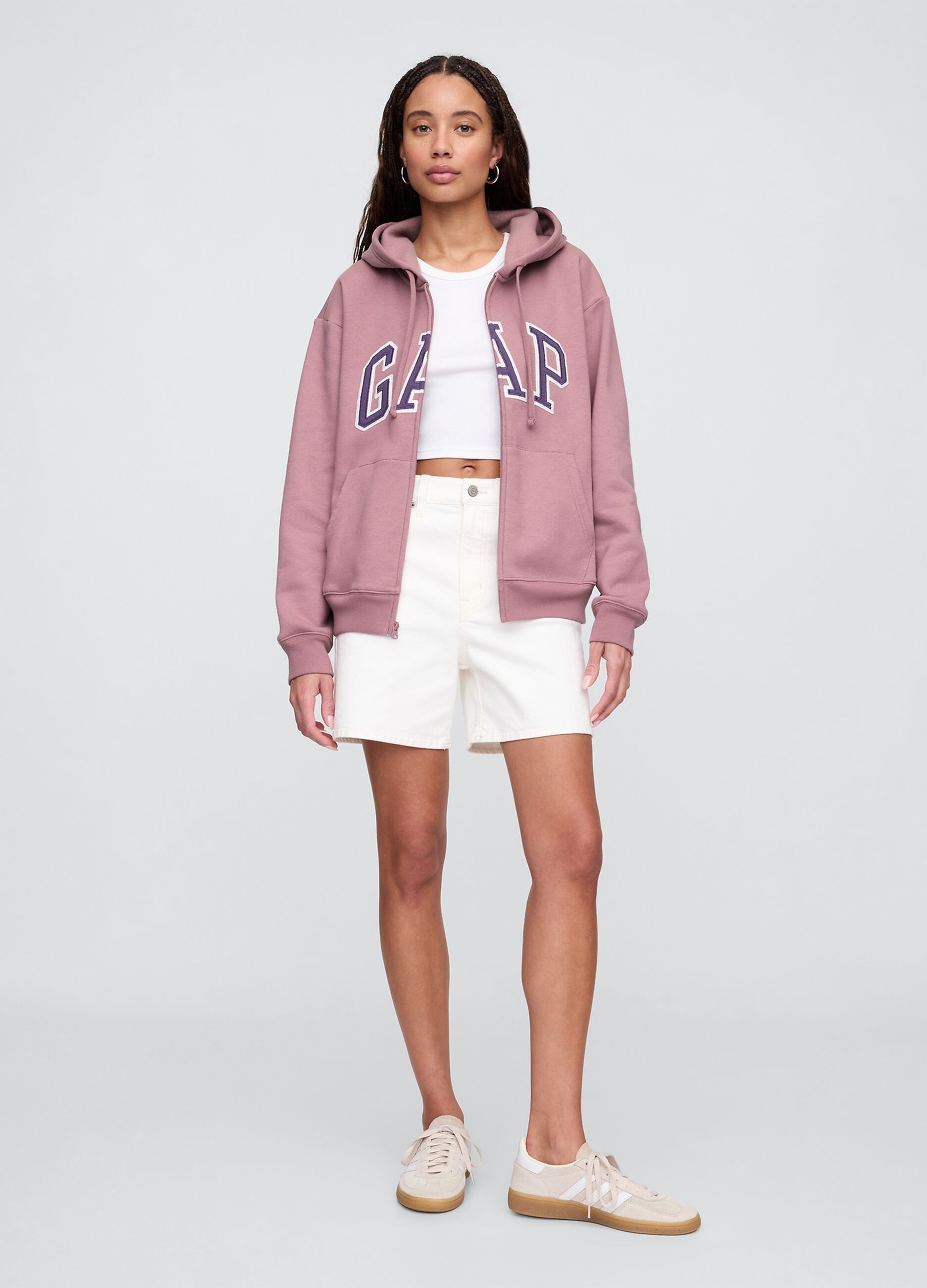 Felpa con cappuccio e zip