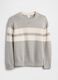 Maglione a righe in puro cotone_3