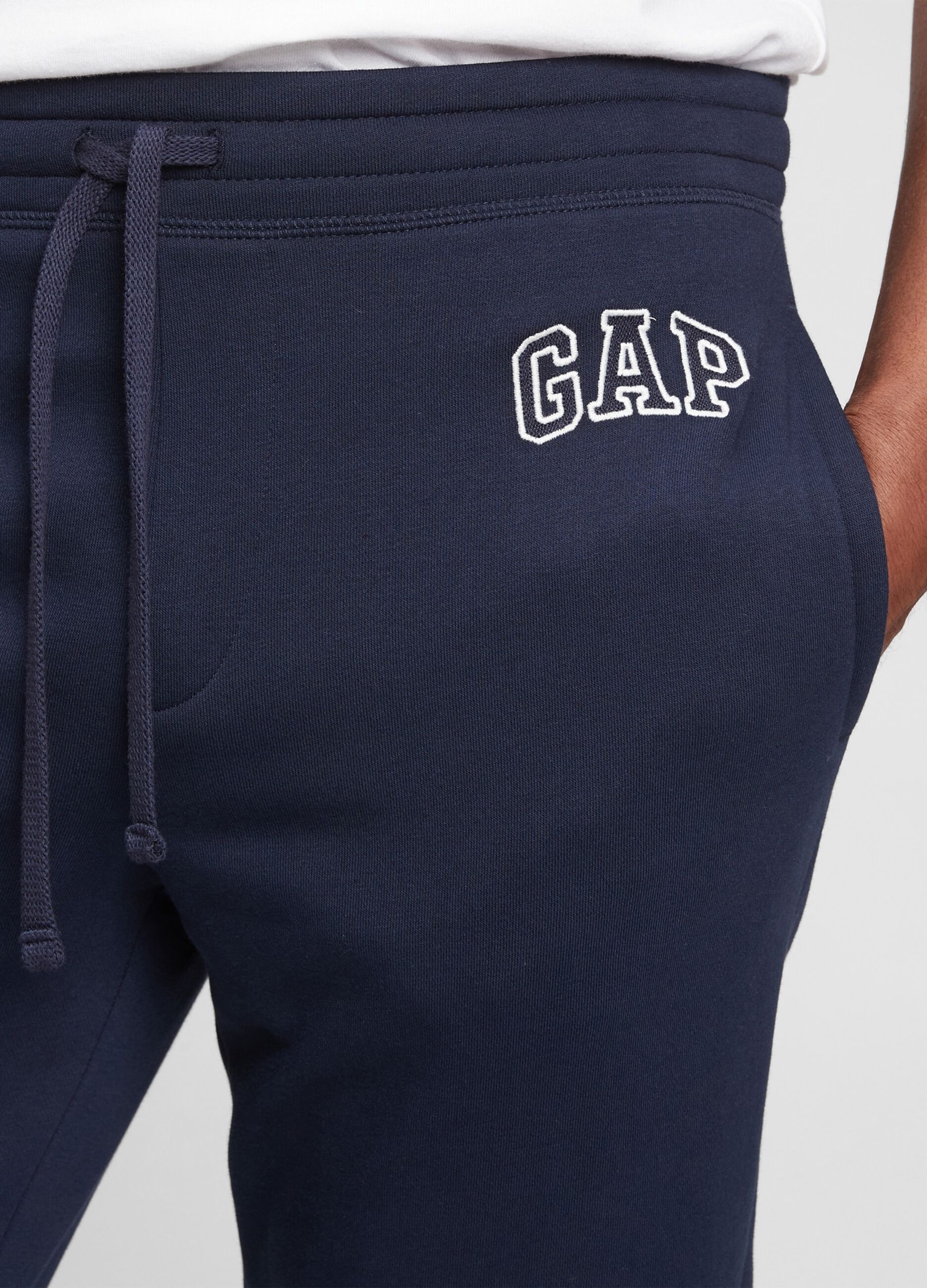 Joggers in felpa con ricamo logo_3