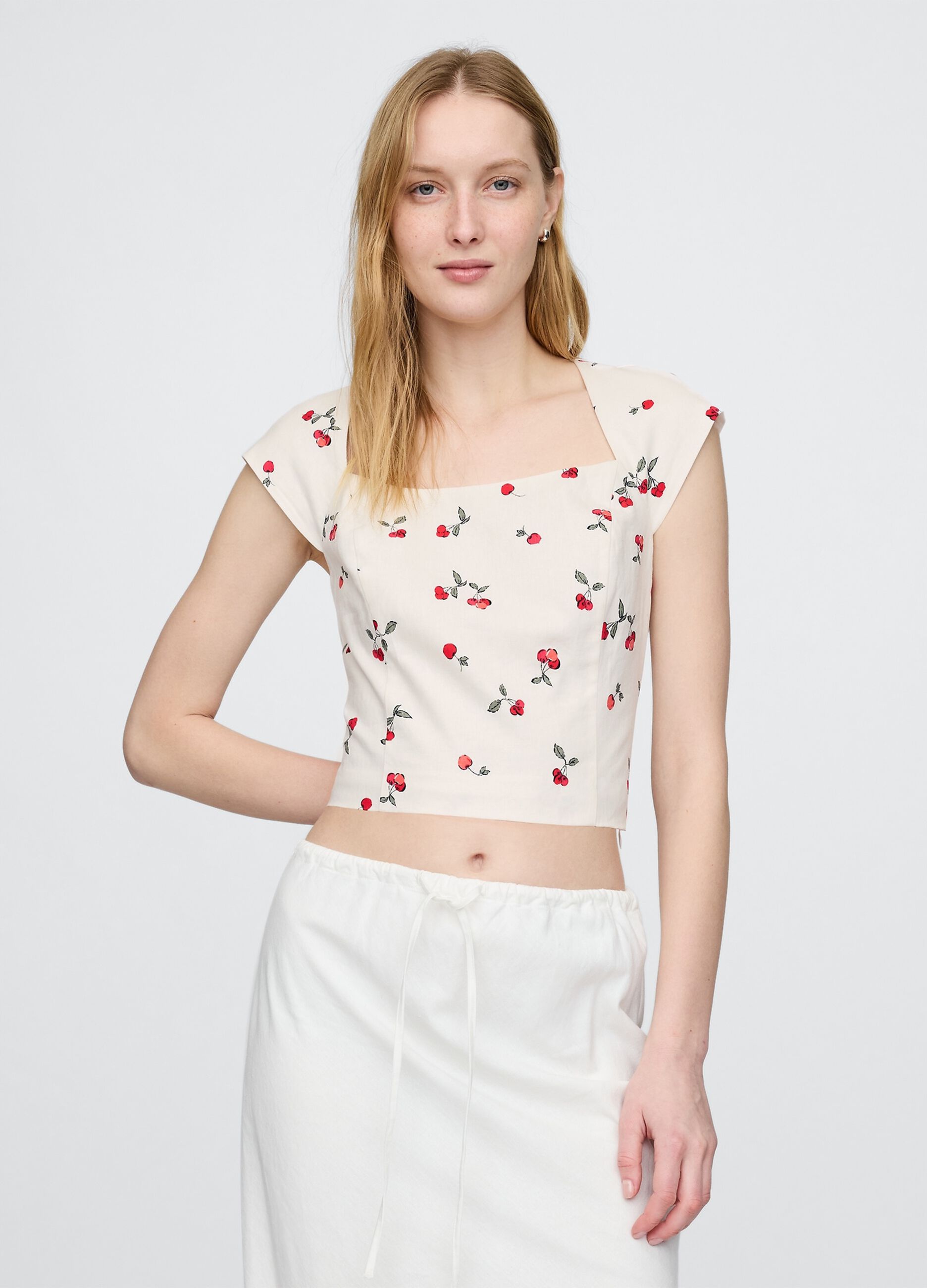 Blusa corta a fiori Gap
