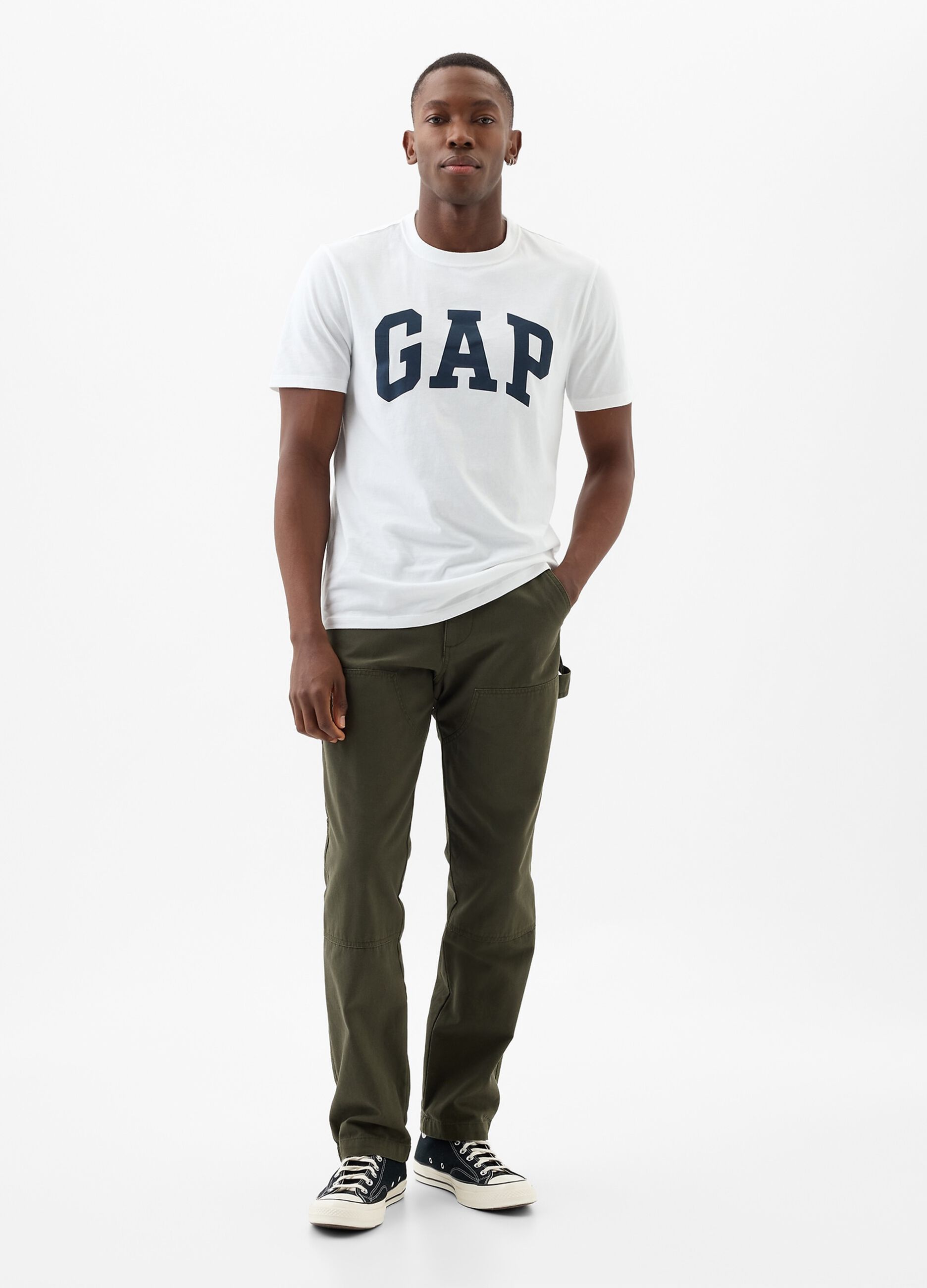 T-shirt in cotone con stampa logo_1