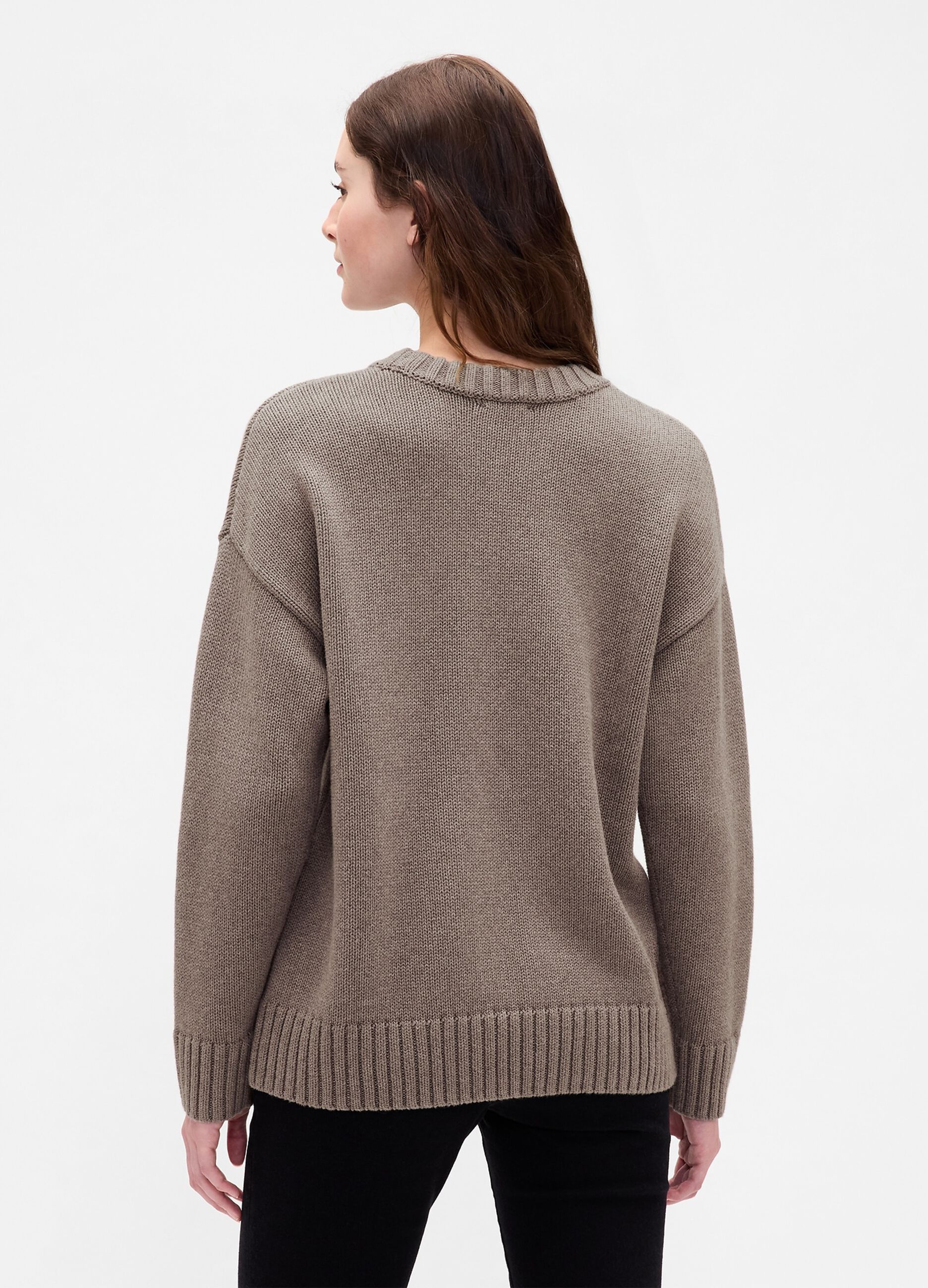 Maglione taupe in cotone
