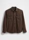 Brown long sleeve cotton shirt_3