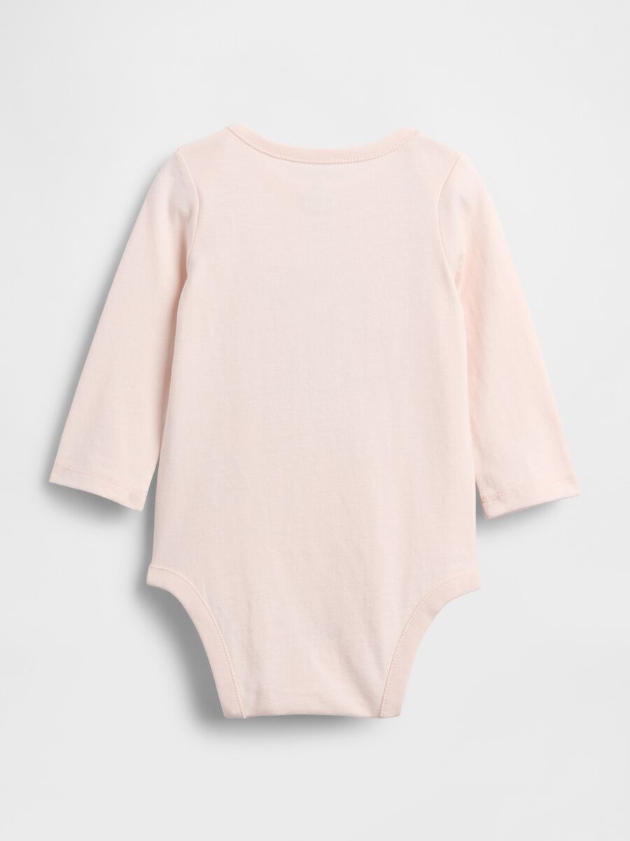 Pink cotton bodysuit for unisex newborns Newborn Boy_1