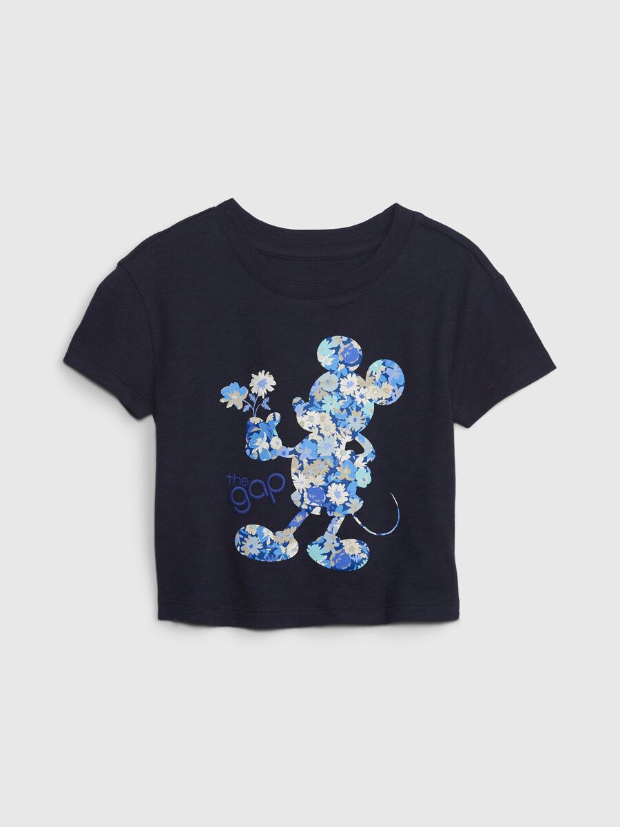 T-shirt with Disney Mickey Mouse print and embroidered logo Newborn Boy_0