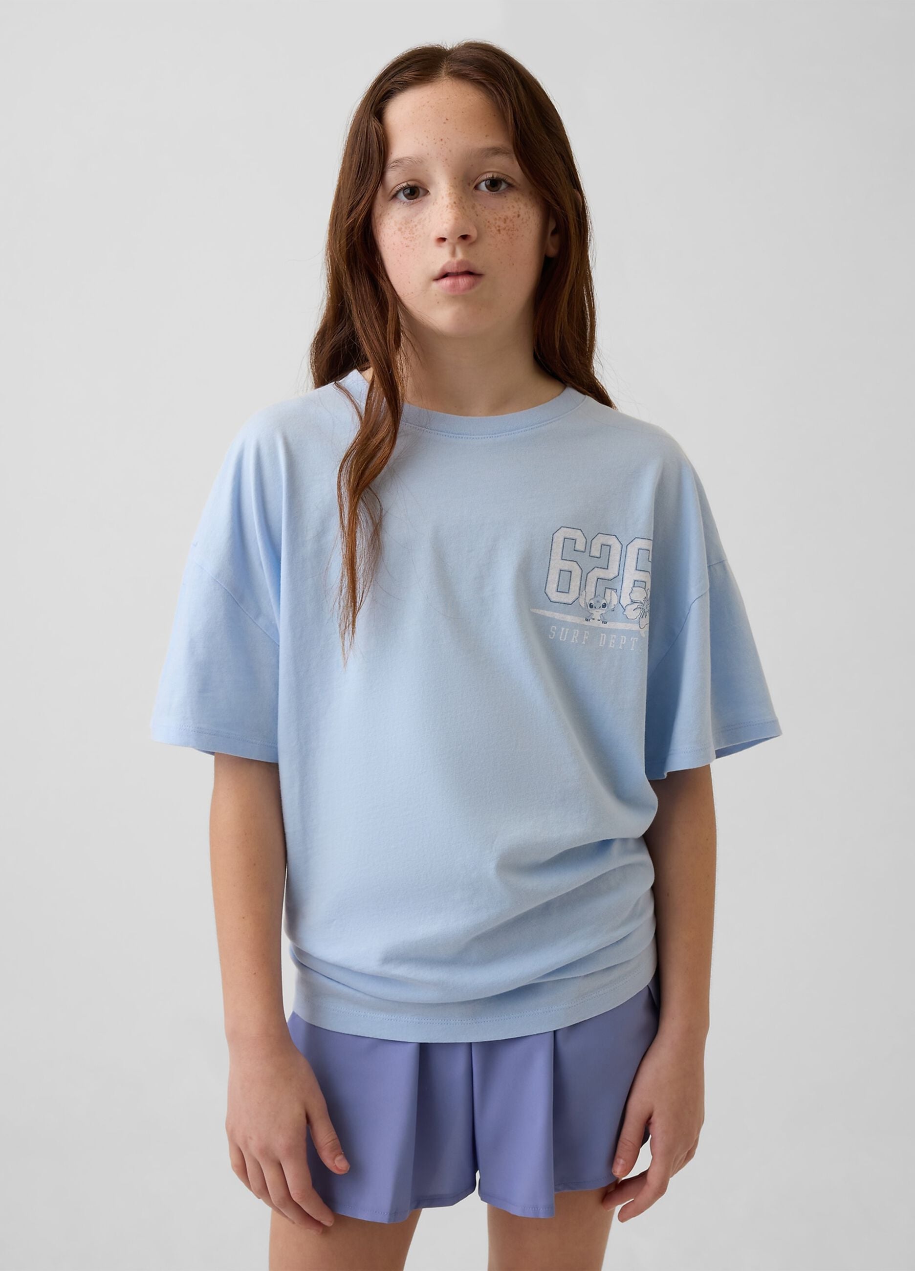 T-shirt Stitch Disney a maniche corte in puro cotone