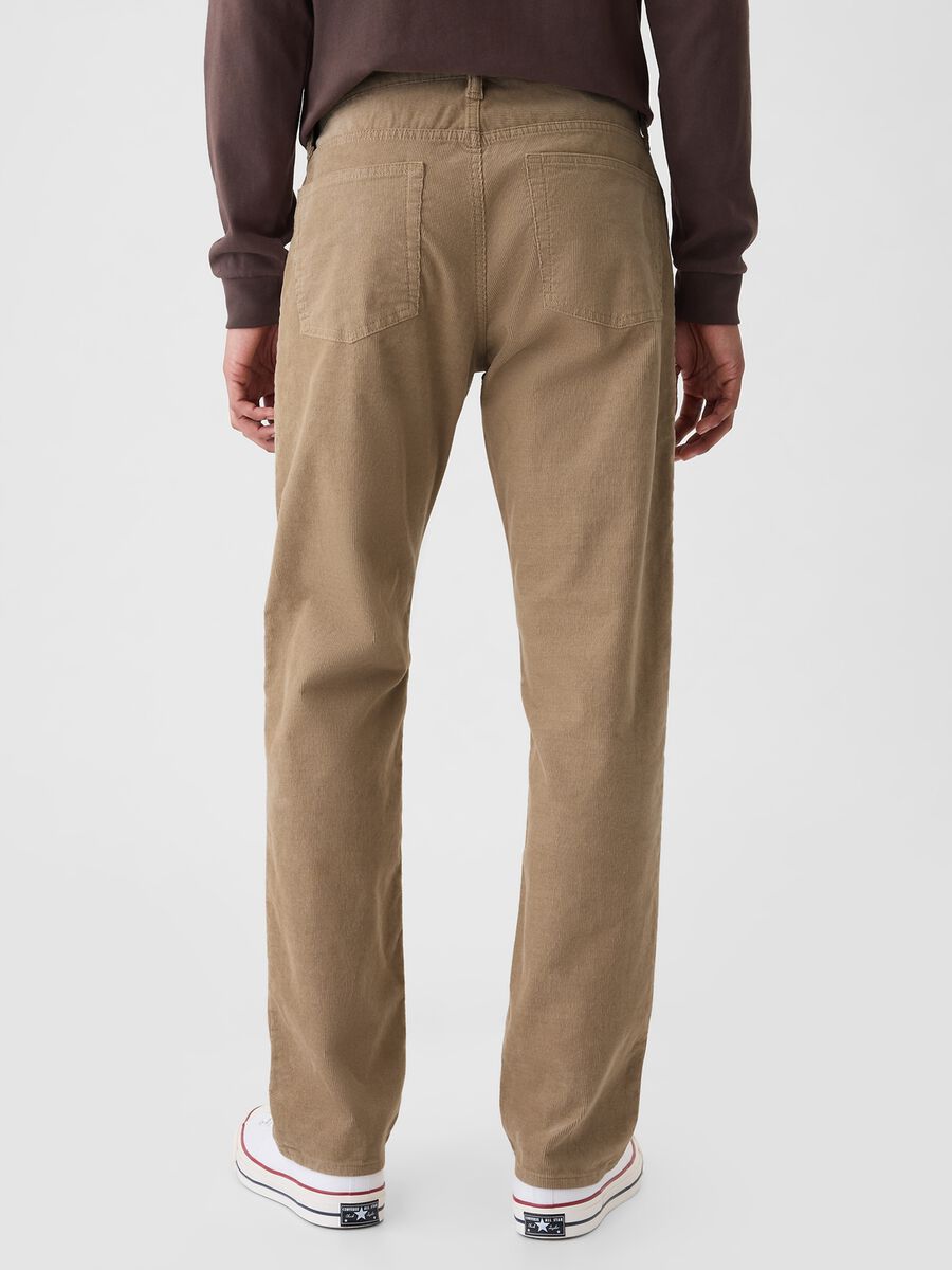 Straight-fit trousers in stretch corduroy Man_2