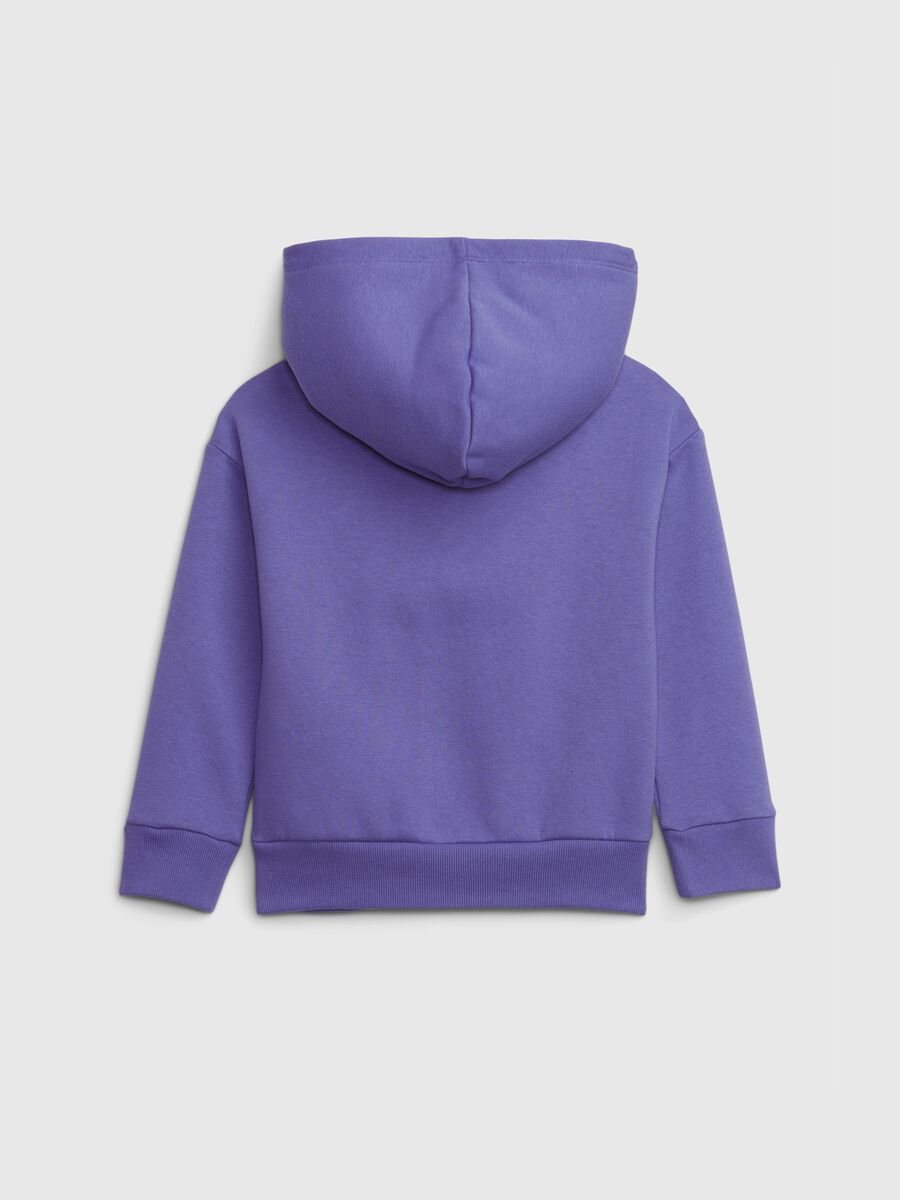 Sweatshirt with hood and logo print Newborn Boy_1