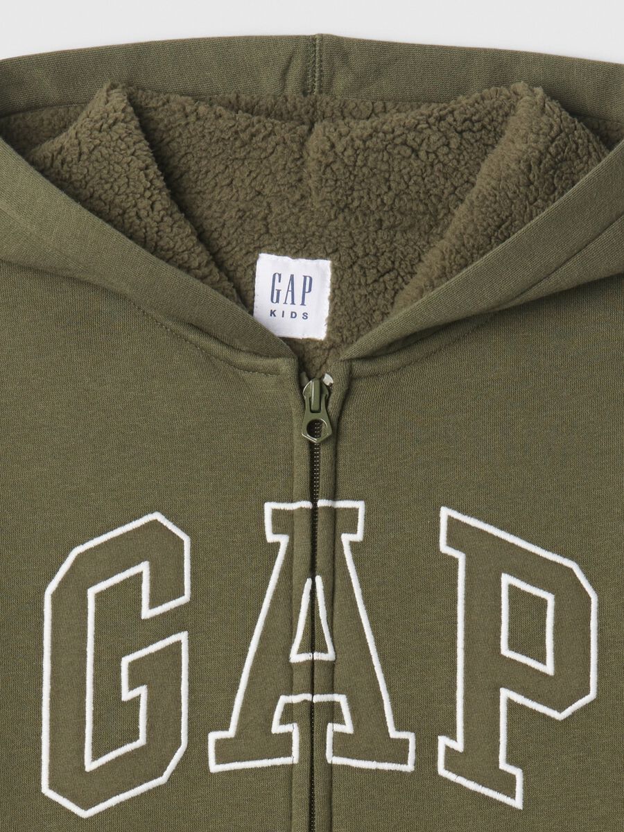 Full-zip con cappuccio interno in sherpa  Bambino_2