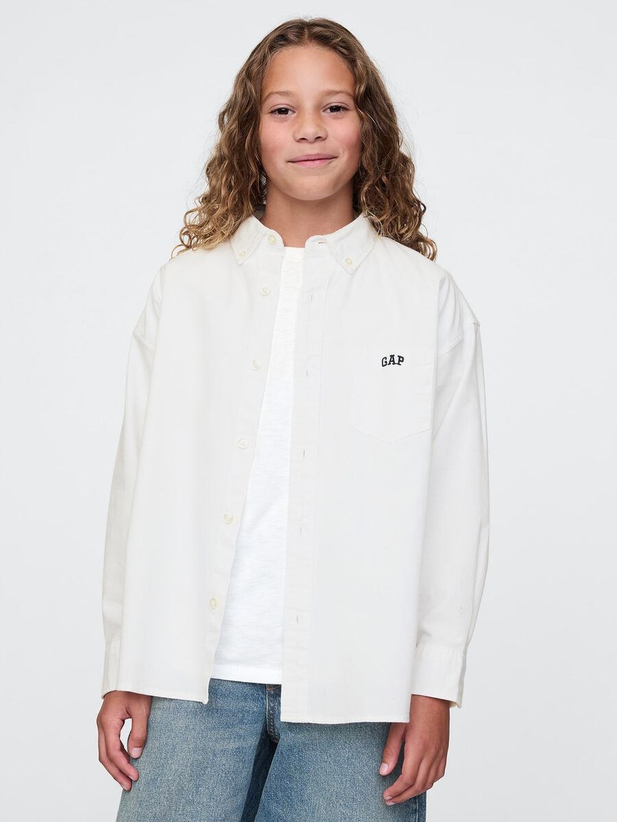 Camicia bianca elasticizzata Bambino_0