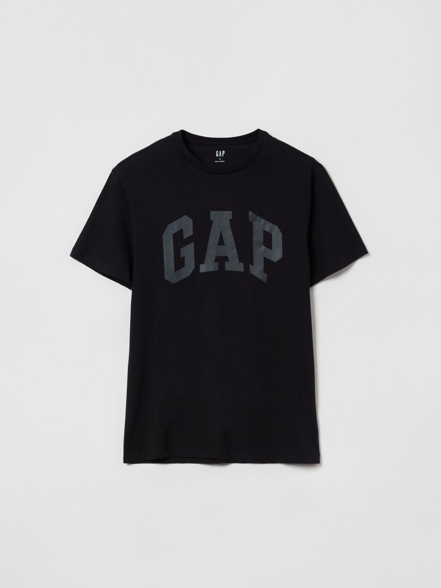 Cotton T-shirt with logo print Man_0