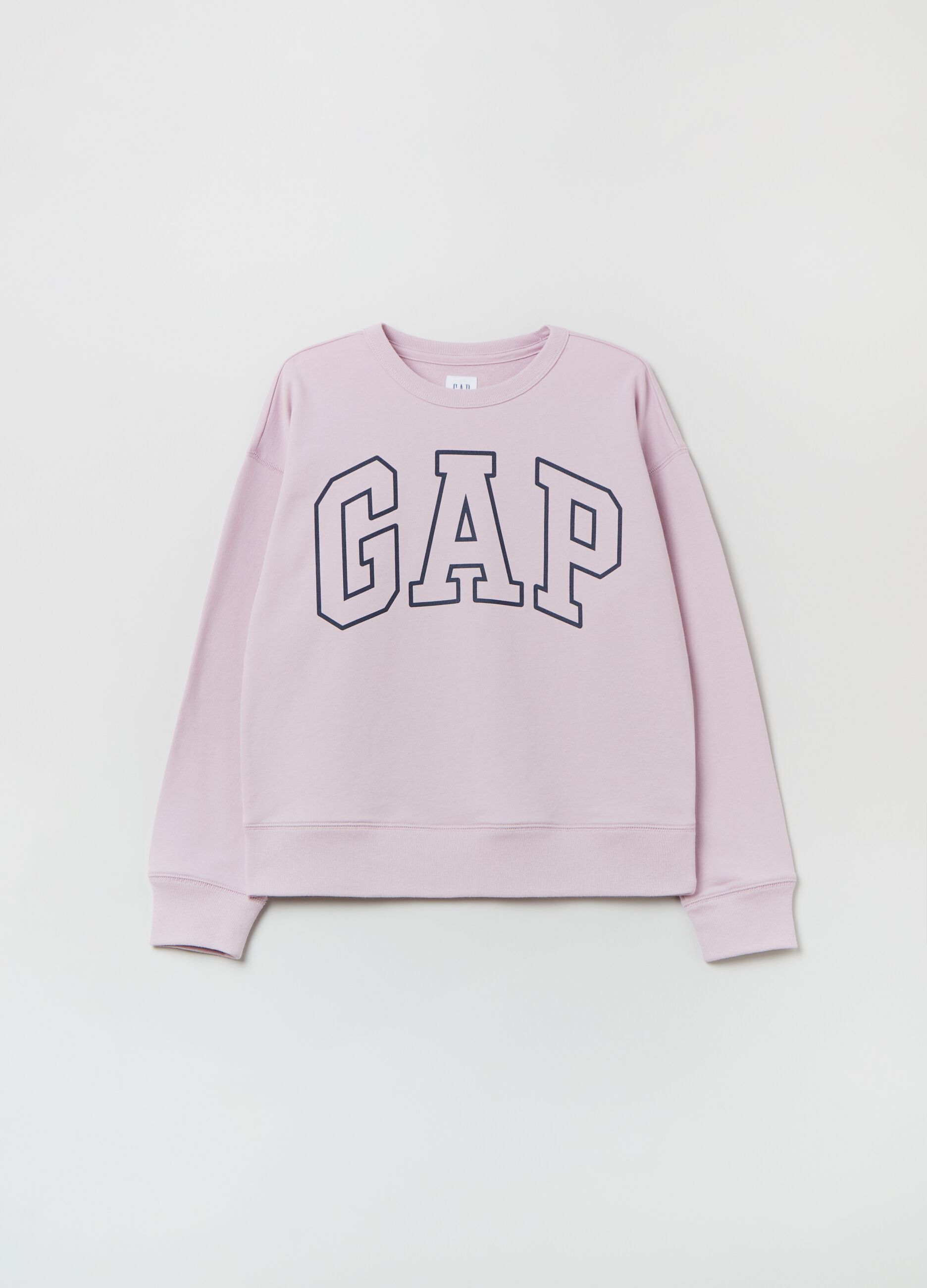 Sweatshirt with round neck and logo