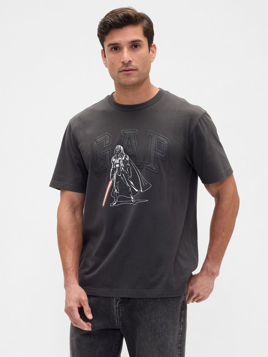 T-shirt a maniche corte in cotone con logo GAP Uomo_0