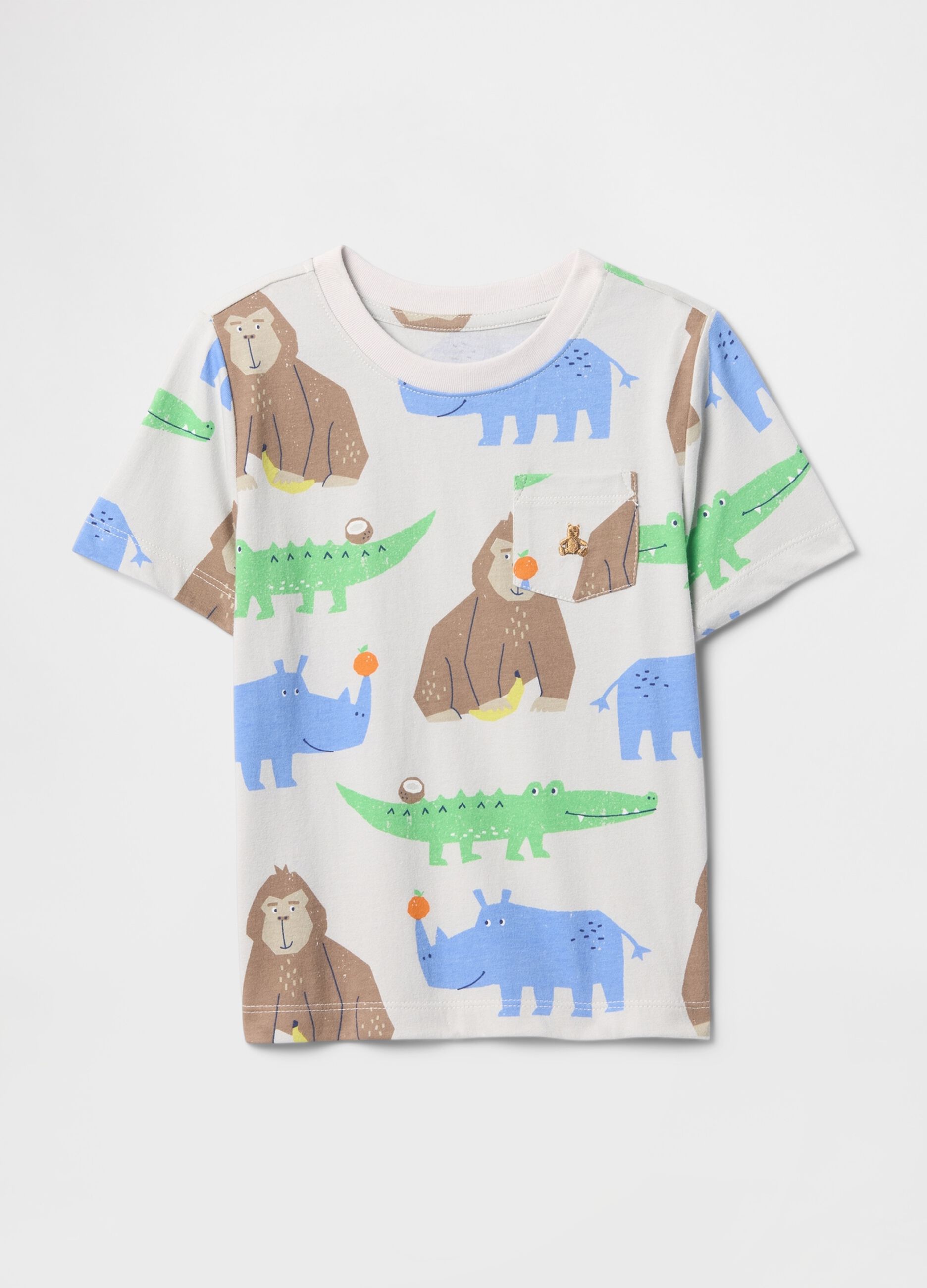 Maglietta con fantasia animali per bambini