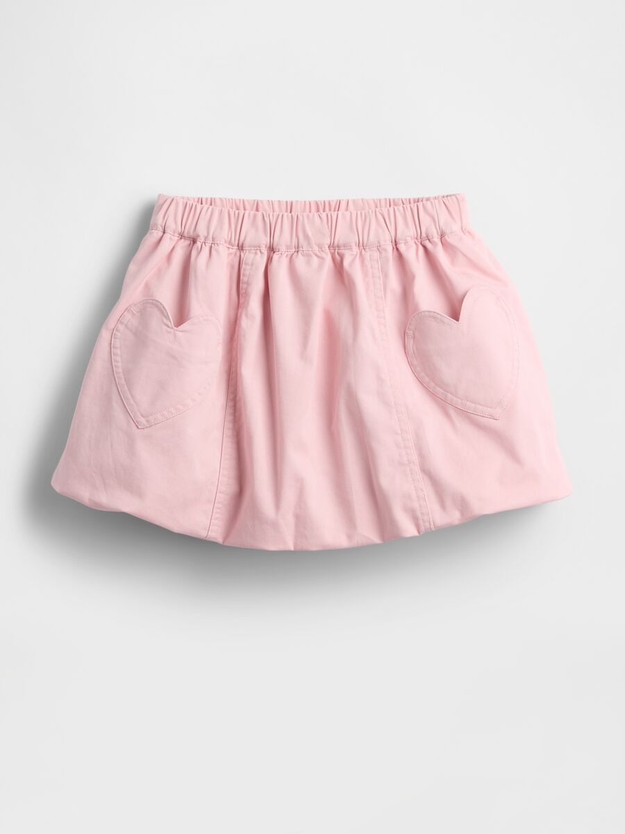 Gonna rosa elasticizzata con tasche a cuore Baby Girl_0