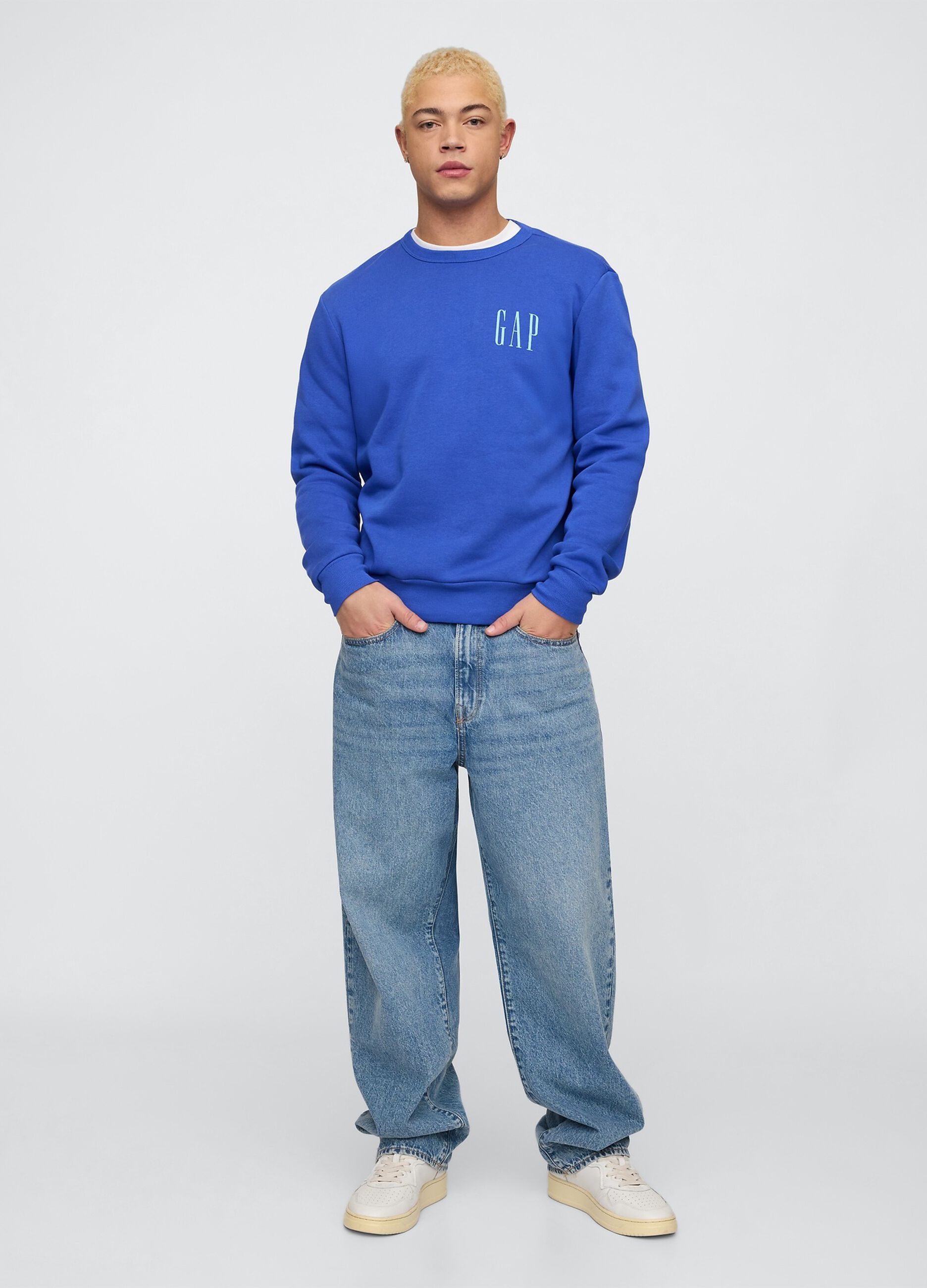 Felpa blu in misto cotone Gap_1